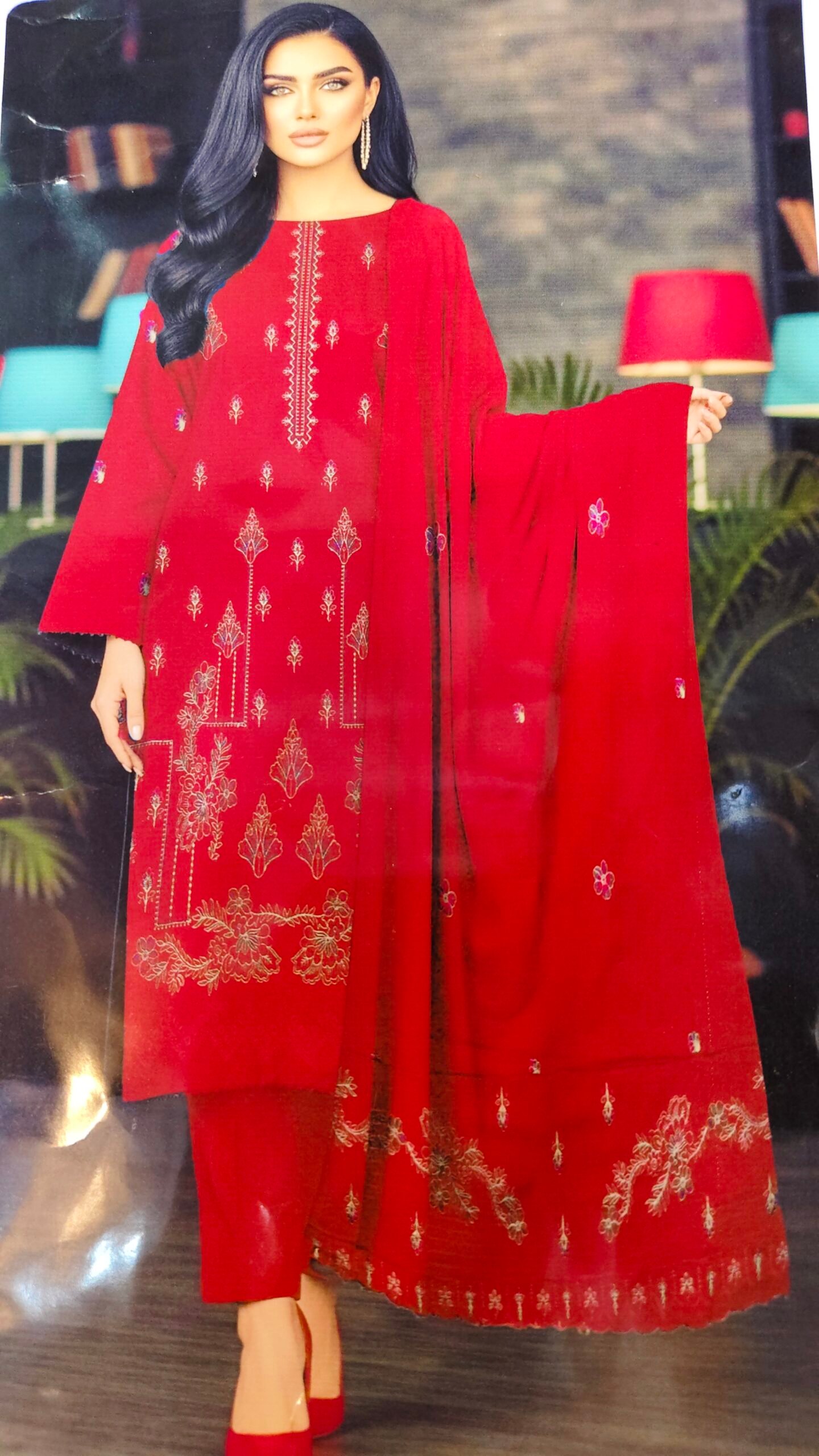 3ps Cotton Embroidery suit